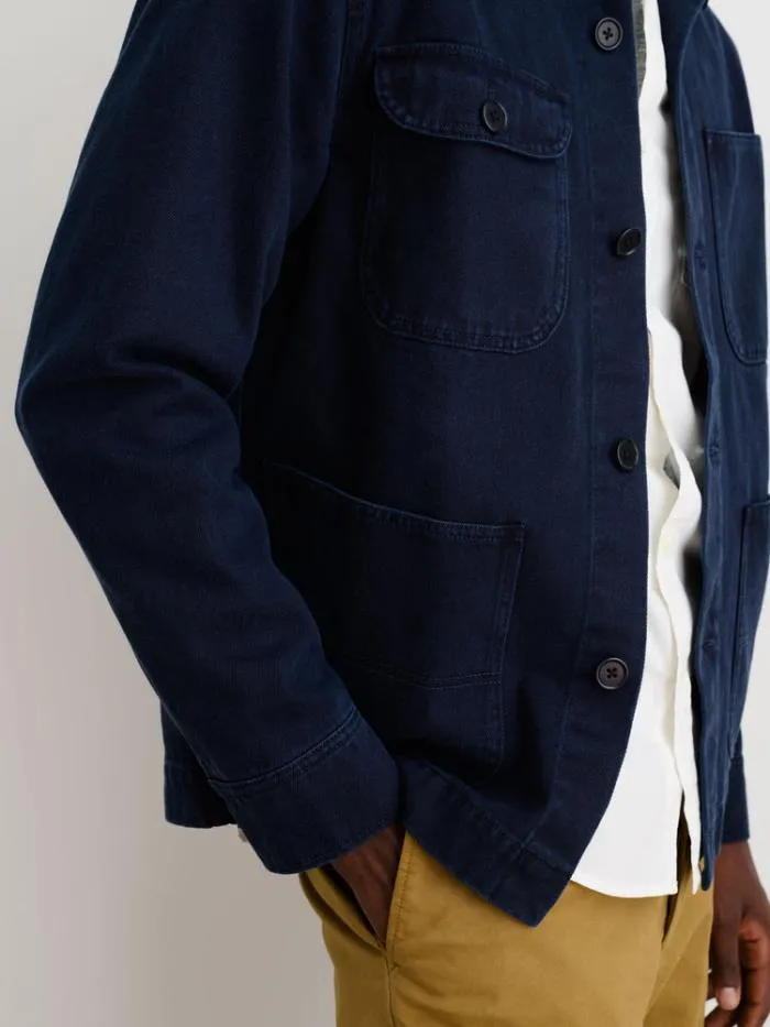 Alex Mill Jackets Coats Garment Dyed Work Jacket In Recycled Denim Dark Navy 8211 Men