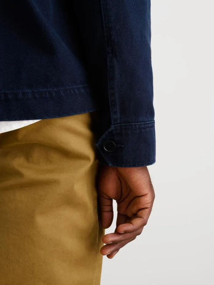 Alex Mill Jackets Coats Garment Dyed Work Jacket In Recycled Denim Dark Navy 8211 Men