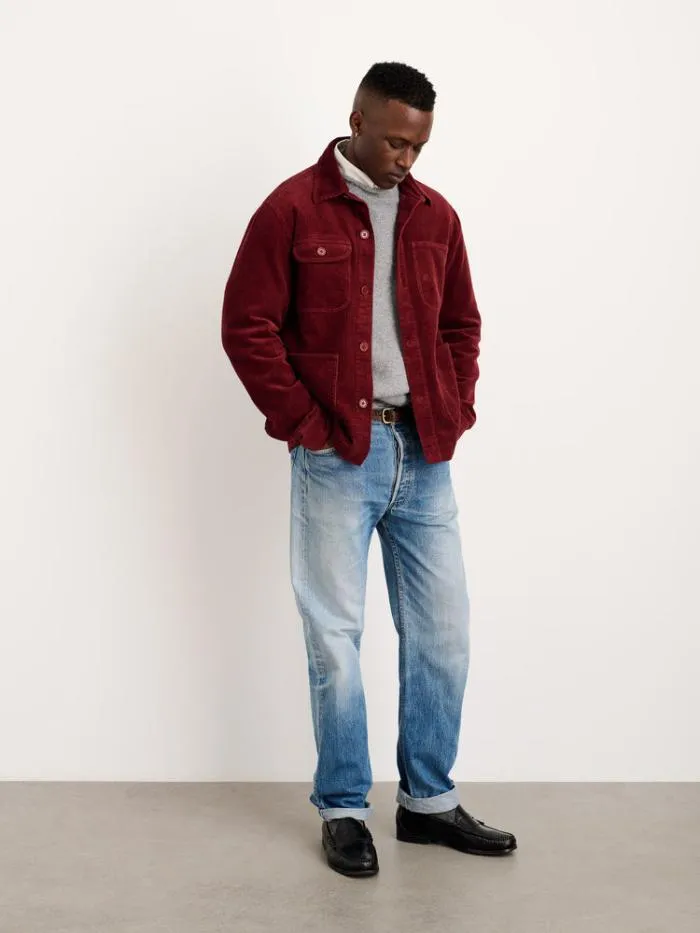 Alex Mill Jackets Coats Work Jacket In Wide Wale Corduroy Dark Currant 8211 Men