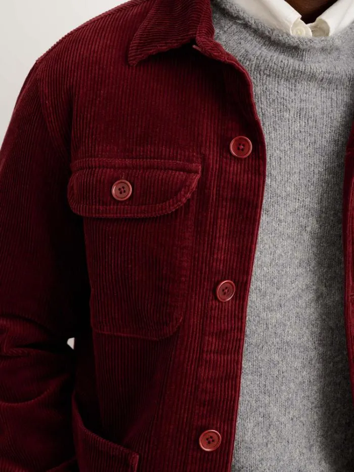 Alex Mill Jackets Coats Work Jacket In Wide Wale Corduroy Dark Currant 8211 Men