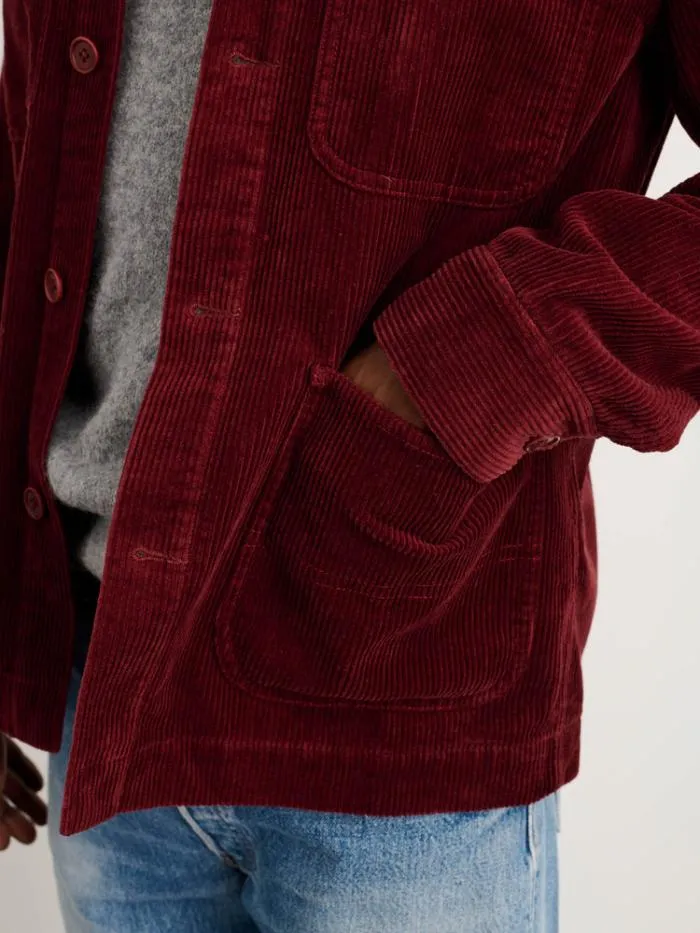 Alex Mill Jackets Coats Work Jacket In Wide Wale Corduroy Dark Currant 8211 Men