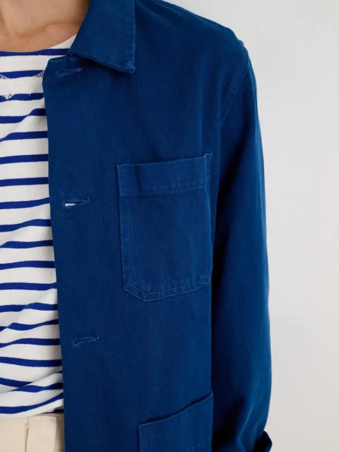Alex Mill Jackets Outerwear Britt Work Jacket In Recycled Denim Cobalt 8211 Women
