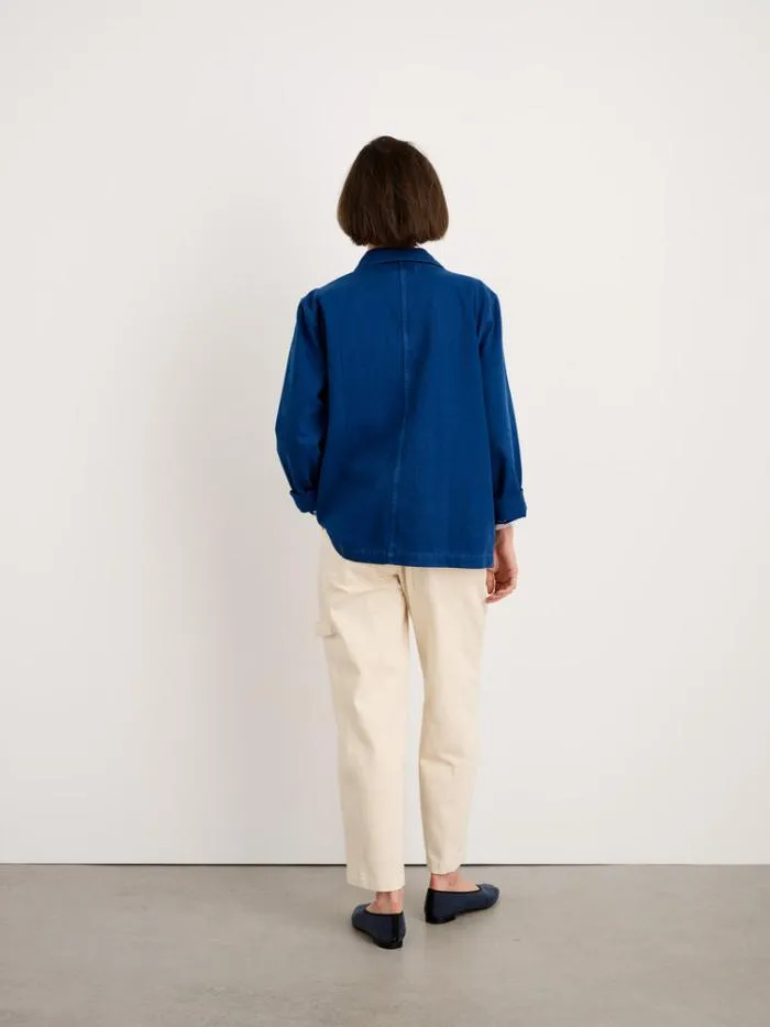 Alex Mill Jackets Outerwear Britt Work Jacket In Recycled Denim Cobalt 8211 Women