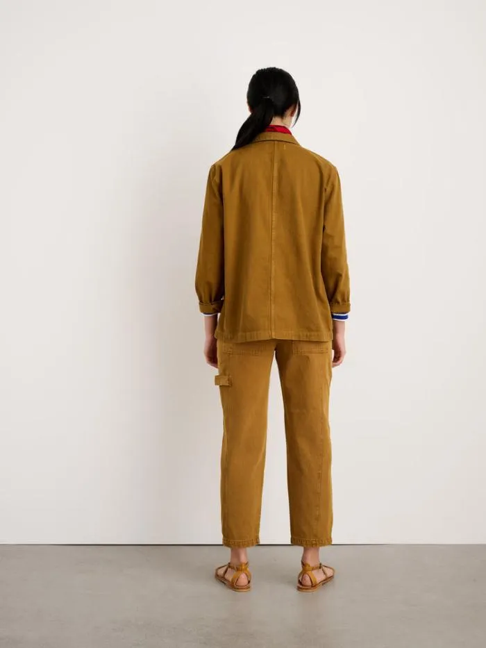 Alex Mill Jackets Outerwear Britt Work Jacket In Recycled Denim Golden Khaki 8211 Women