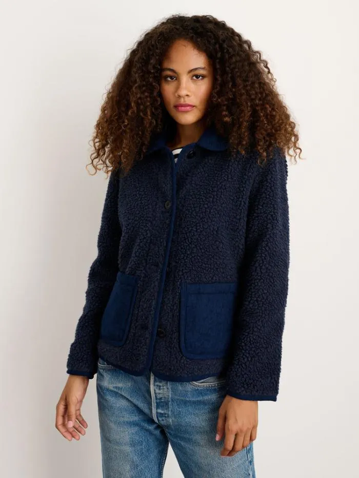 Alex Mill Jackets Outerwear Marley Jacket In Sherpa Dark Navy 8211 Women