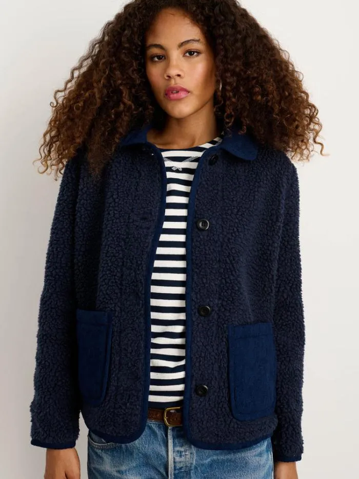 Alex Mill Jackets Outerwear Marley Jacket In Sherpa Dark Navy 8211 Women
