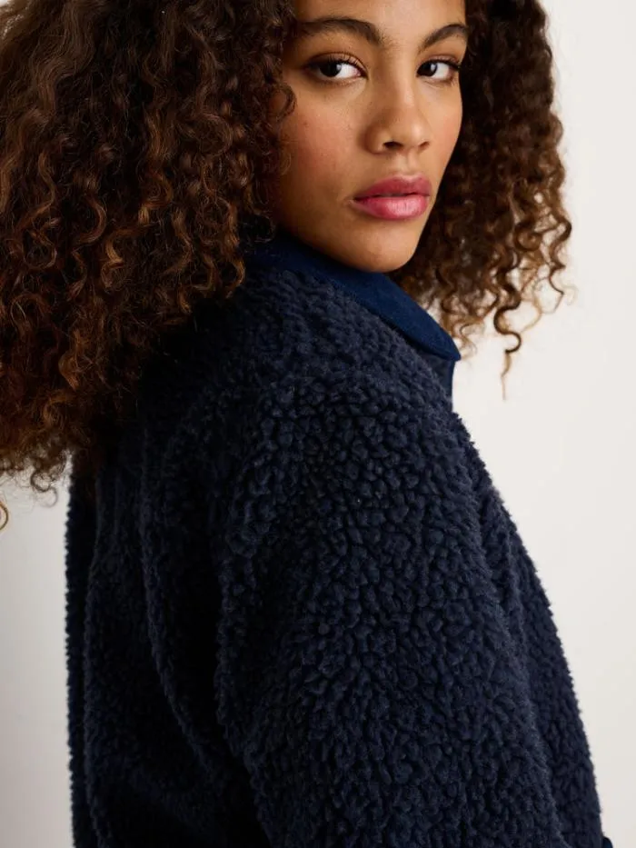 Alex Mill Jackets Outerwear Marley Jacket In Sherpa Dark Navy 8211 Women