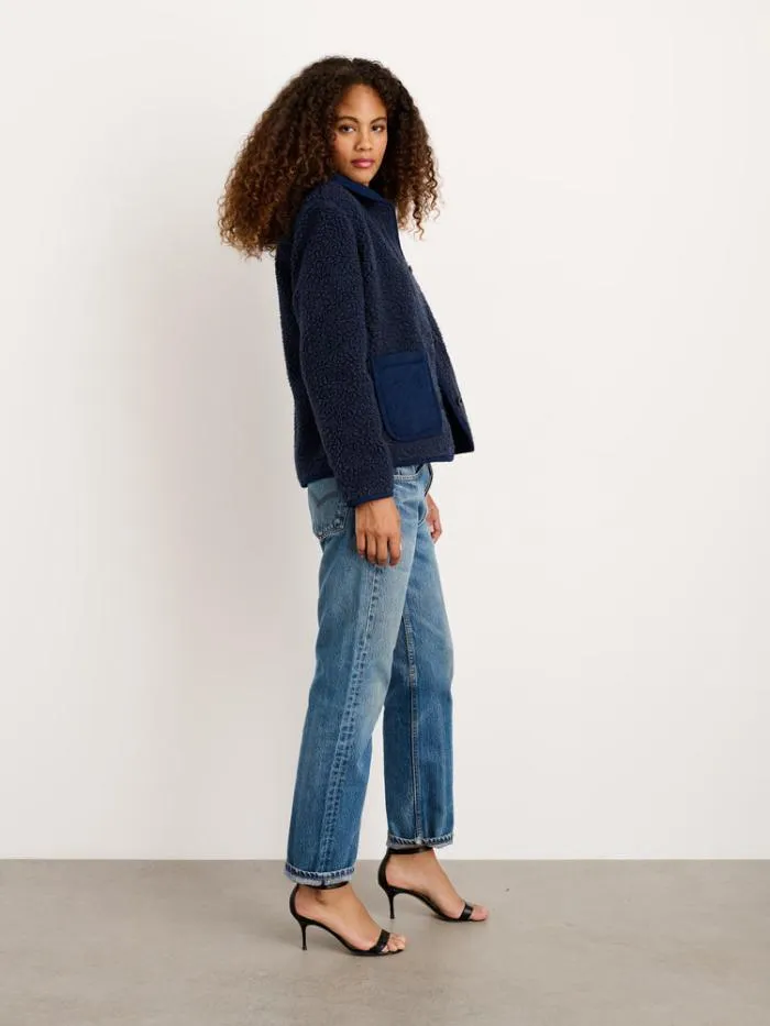 Alex Mill Jackets Outerwear Marley Jacket In Sherpa Dark Navy 8211 Women