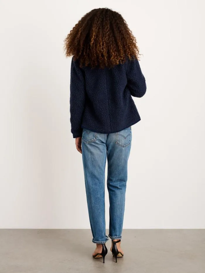 Alex Mill Jackets Outerwear Marley Jacket In Sherpa Dark Navy 8211 Women