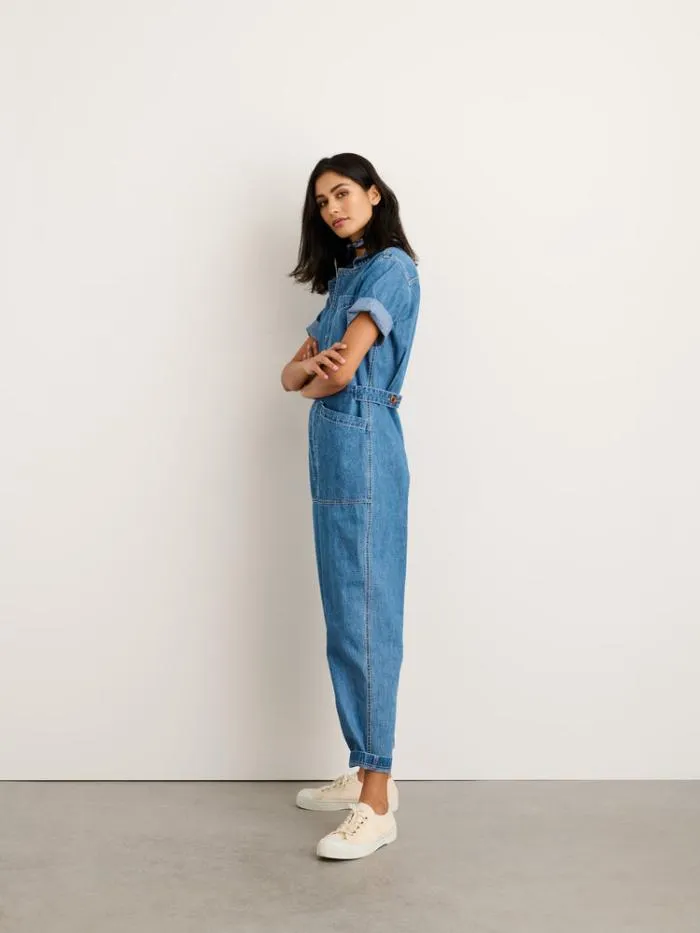 Alex Mill Jumpsuits Standard Short Sleeve Jumpsuit In Denim 8211 Women