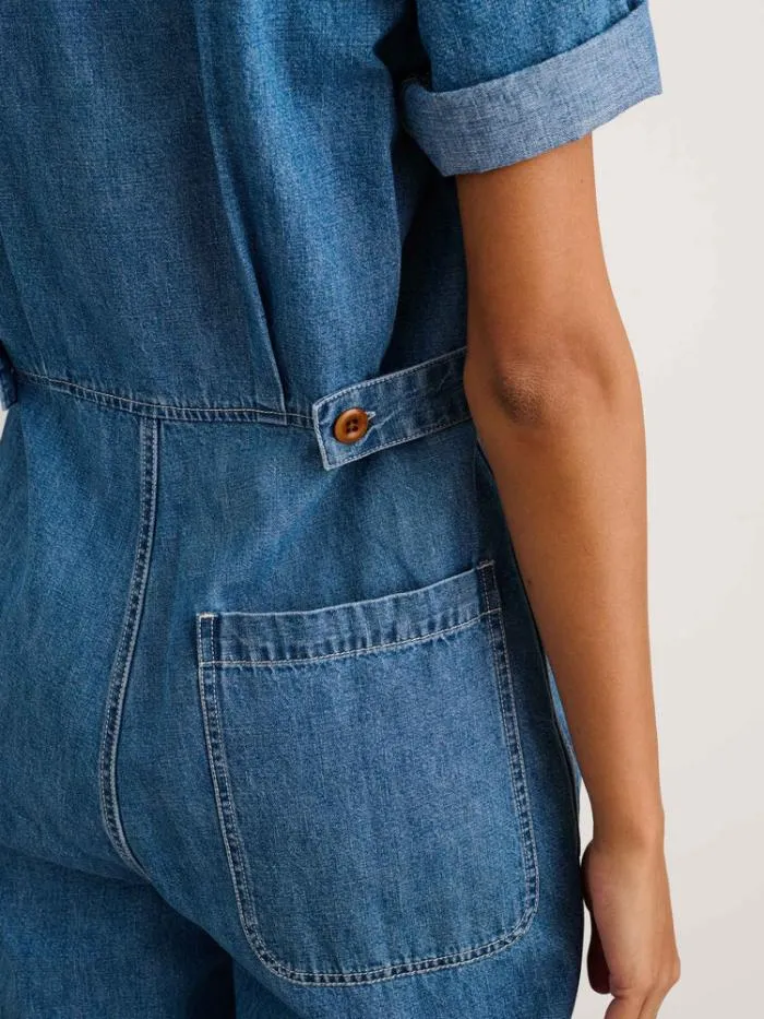 Alex Mill Jumpsuits Standard Short Sleeve Jumpsuit In Denim 8211 Women