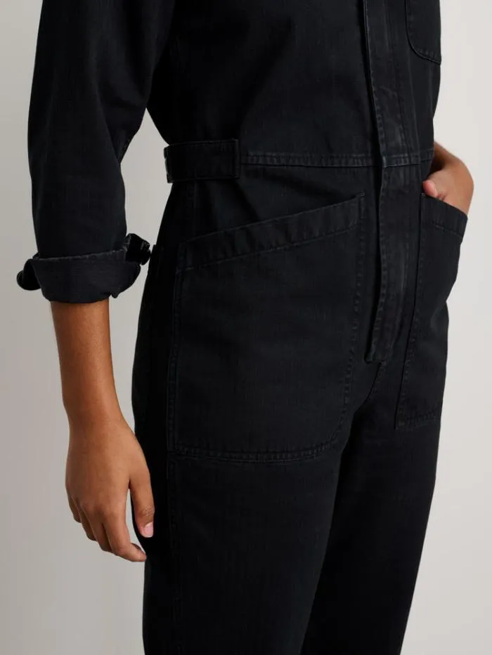 Alex Mill Jumpsuits Standard Zip Jumpsuit In Herringbone Washed Black 8211 Women