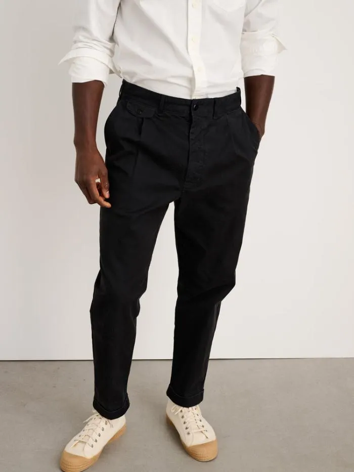 Alex Mill Pants Standard Pleated Pant In Chino Long Inseam Black 8211 Men