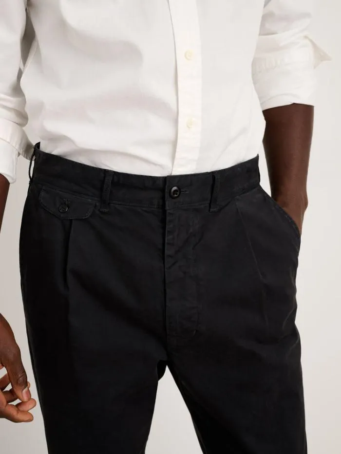 Alex Mill Pants Standard Pleated Pant In Chino Long Inseam Black 8211 Men