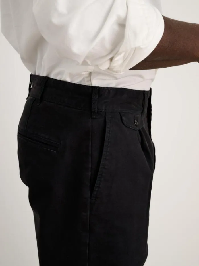 Alex Mill Pants Standard Pleated Pant In Chino Long Inseam Black 8211 Men