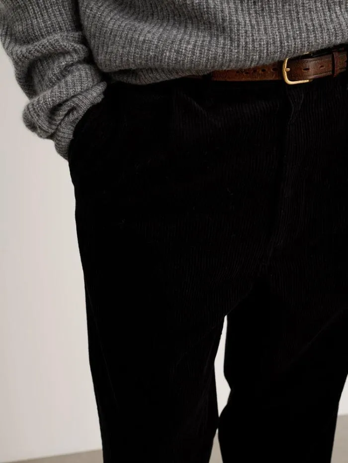 Alex Mill Pants Standard Pleated Pant In Corduroy Black 8211 Men