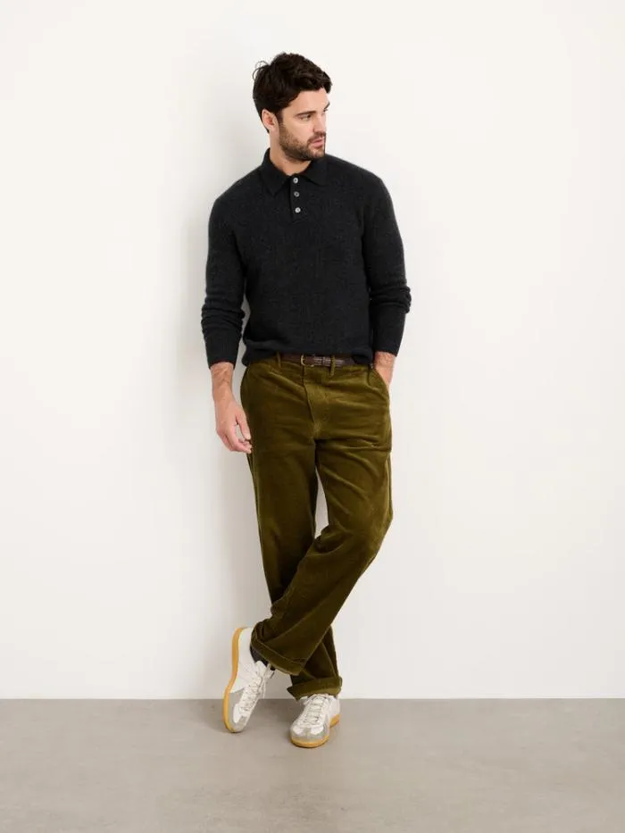 Alex Mill Pants Straight Leg Pant In Corduroy Long Inseam Dark Olive 8211 Men