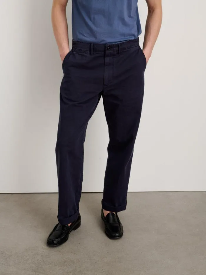Alex Mill Pants Straight Leg Pant In Vintage Washed Chino Long Inseam Dark Navy 8211 Men