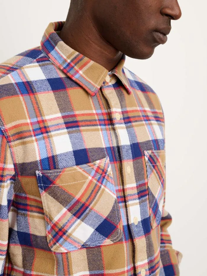Alex Mill Shirts Chore Shirt In Golden Khaki Plaid Flannel 8211 Men