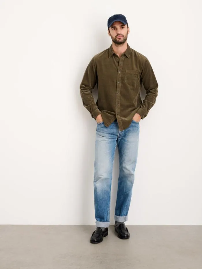 Alex Mill Shirts Mill Shirt In Fine Wale Corduroy Military Olive 8211 Men