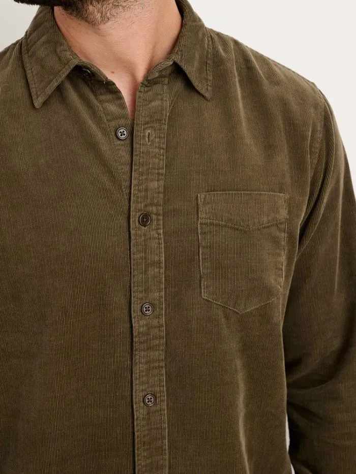 Alex Mill Shirts Mill Shirt In Fine Wale Corduroy Military Olive 8211 Men