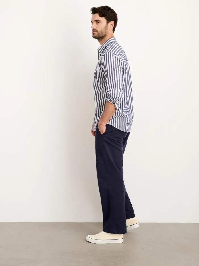 Alex Mill Shirts Mill Shirt In Wide Striped Portuguese Poplin Navywhite 8211 Men