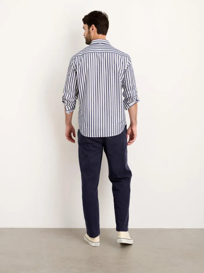 Alex Mill Shirts Mill Shirt In Wide Striped Portuguese Poplin Navywhite 8211 Men