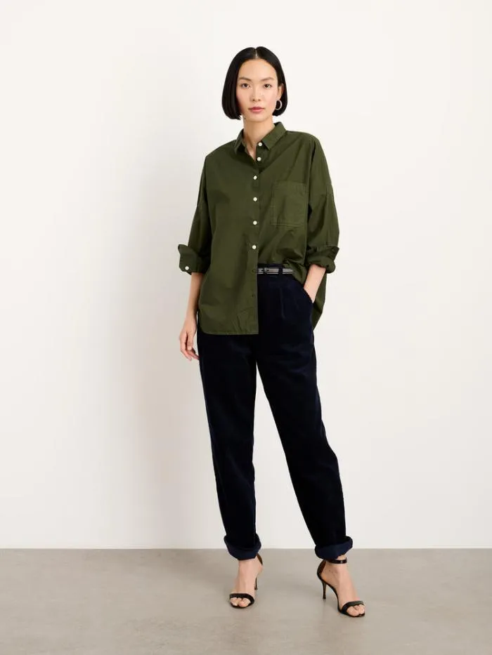 Alex Mill Shirts Tops Jo Shirt In Paper Poplin Pine Needle 8211 Women