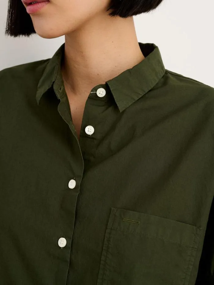 Alex Mill Shirts Tops Jo Shirt In Paper Poplin Pine Needle 8211 Women