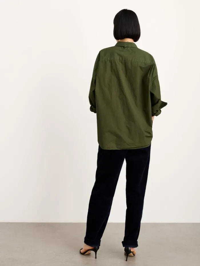 Alex Mill Shirts Tops Jo Shirt In Paper Poplin Pine Needle 8211 Women