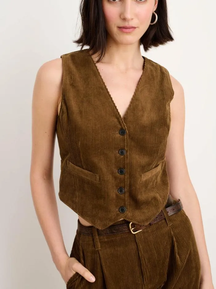 Alex Mill Shirts Tops Sloane Vest In Corduroy Saddle 8211 Women