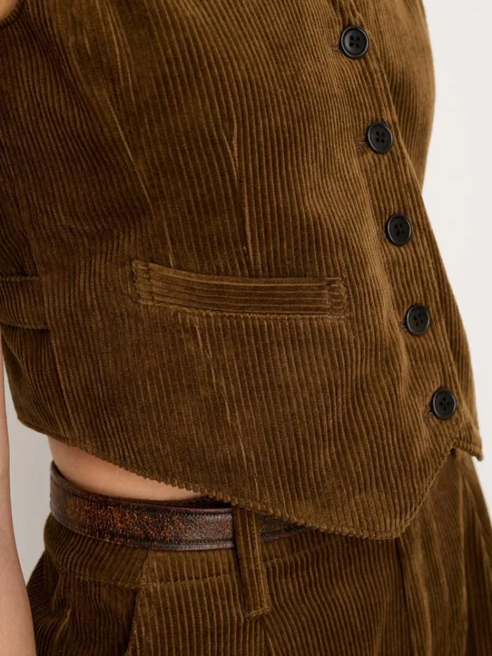 Alex Mill Shirts Tops Sloane Vest In Corduroy Saddle 8211 Women
