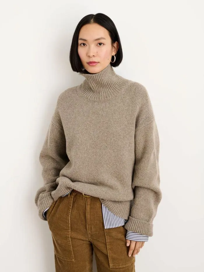 Alex Mill Sweaters Betty Turtleneck In Wool Walnut 8211 Women