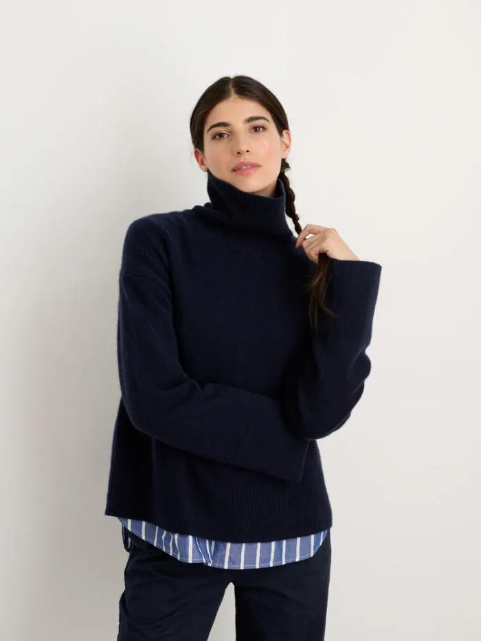 Alex Mill Sweaters Cecile Turtleneck In Cashmere Navy 8211 Women