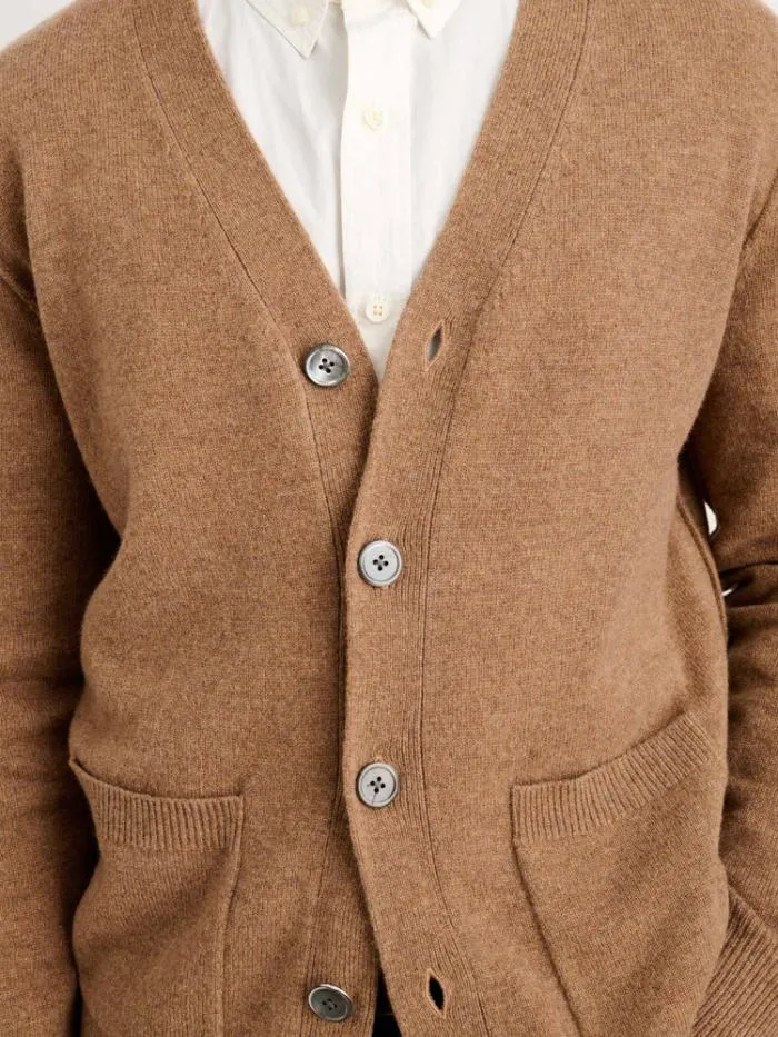 Alex Mill Sweaters Sweatshirts Ellsworth Reverse Seam Cardigan In Merino Wool Heather Camel 8211 Men