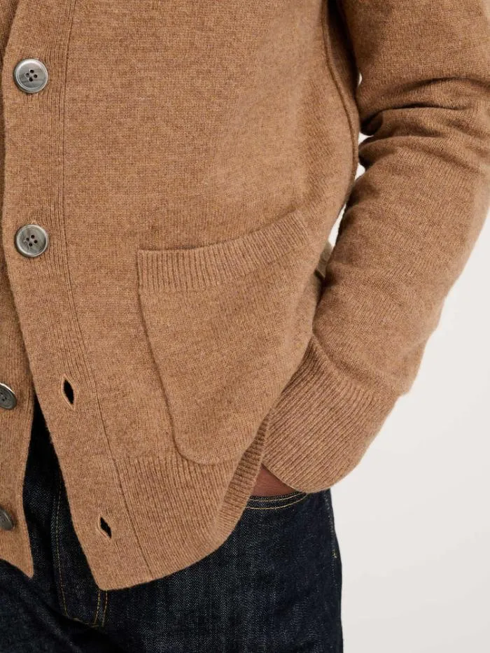 Alex Mill Sweaters Sweatshirts Ellsworth Reverse Seam Cardigan In Merino Wool Heather Camel 8211 Men