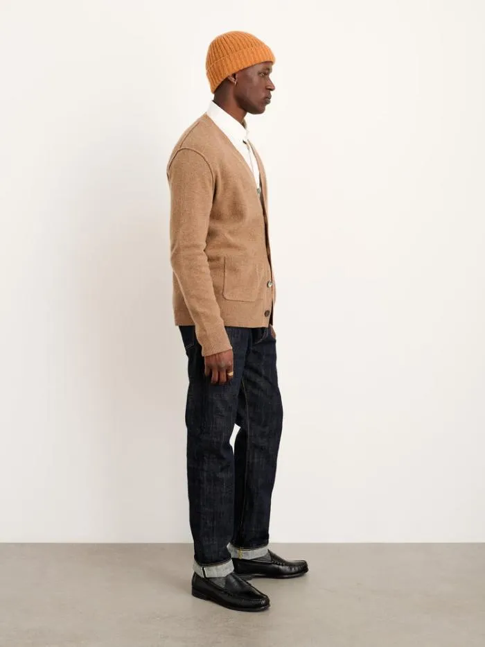 Alex Mill Sweaters Sweatshirts Ellsworth Reverse Seam Cardigan In Merino Wool Heather Camel 8211 Men