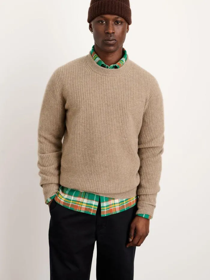 Alex Mill Sweaters Sweatshirts Jordan Sweater In Washed Cashmere Taupe 8211 Men