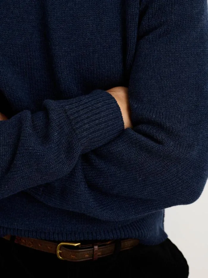 Alex Mill Sweaters Sweatshirts Weston Pullover In Wool Cotton Heather Navy 8211 Men