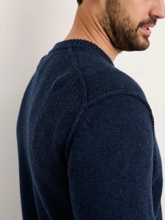 Alex Mill Sweaters Sweatshirts Weston Pullover In Wool Cotton Heather Navy 8211 Men