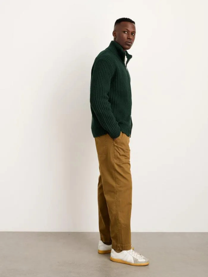 Alex Mill Sweaters Sweatshirts Wright Cardigan In Chunky Cotton Dark Spruce 8211 Men
