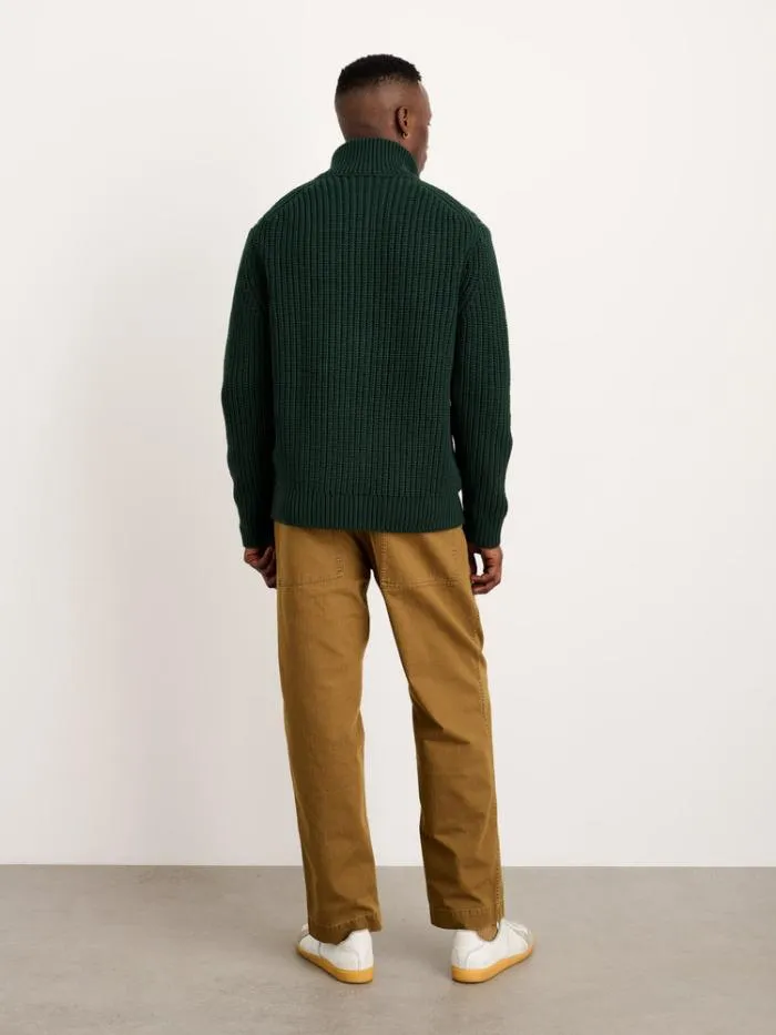 Alex Mill Sweaters Sweatshirts Wright Cardigan In Chunky Cotton Dark Spruce 8211 Men