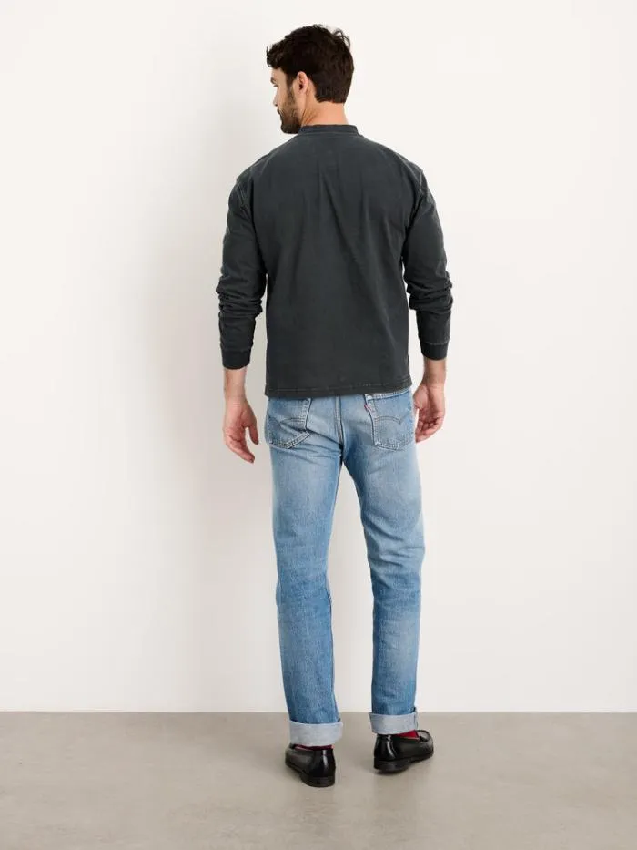 Alex Mill Tees Polos Allan Henley In Heavyweight Jersey Washed Black 8211 Men