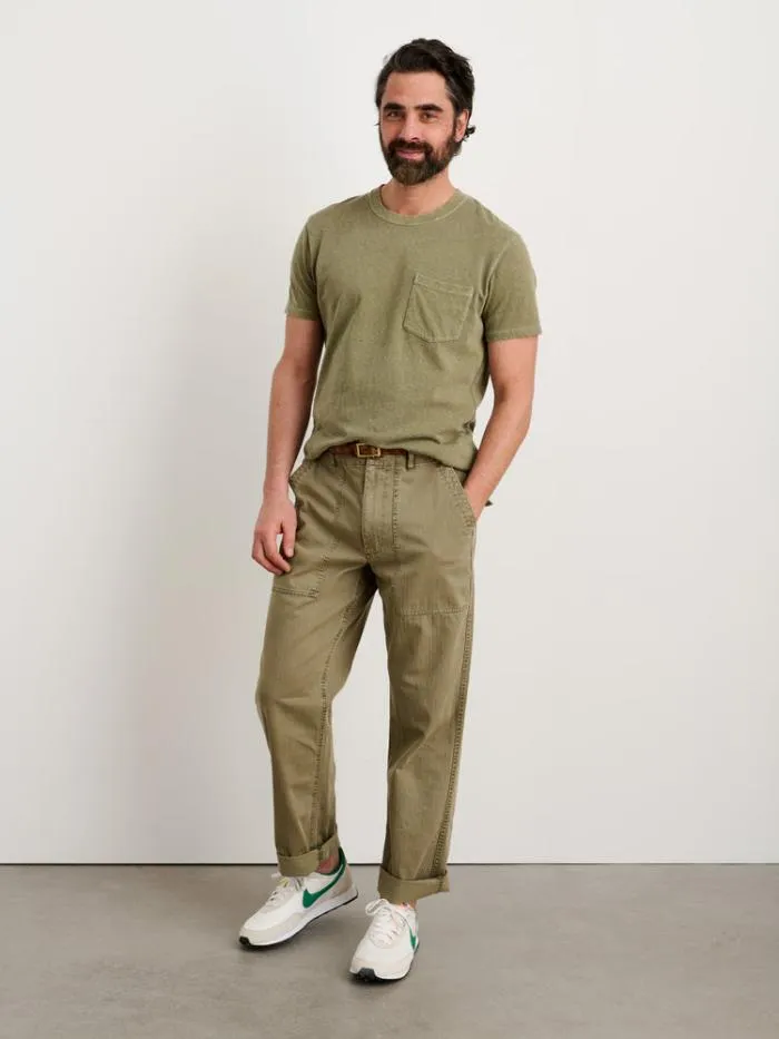 Alex Mill Tees Polos Vintage Wash Pocket Tee Bay Leaf 8211 Men