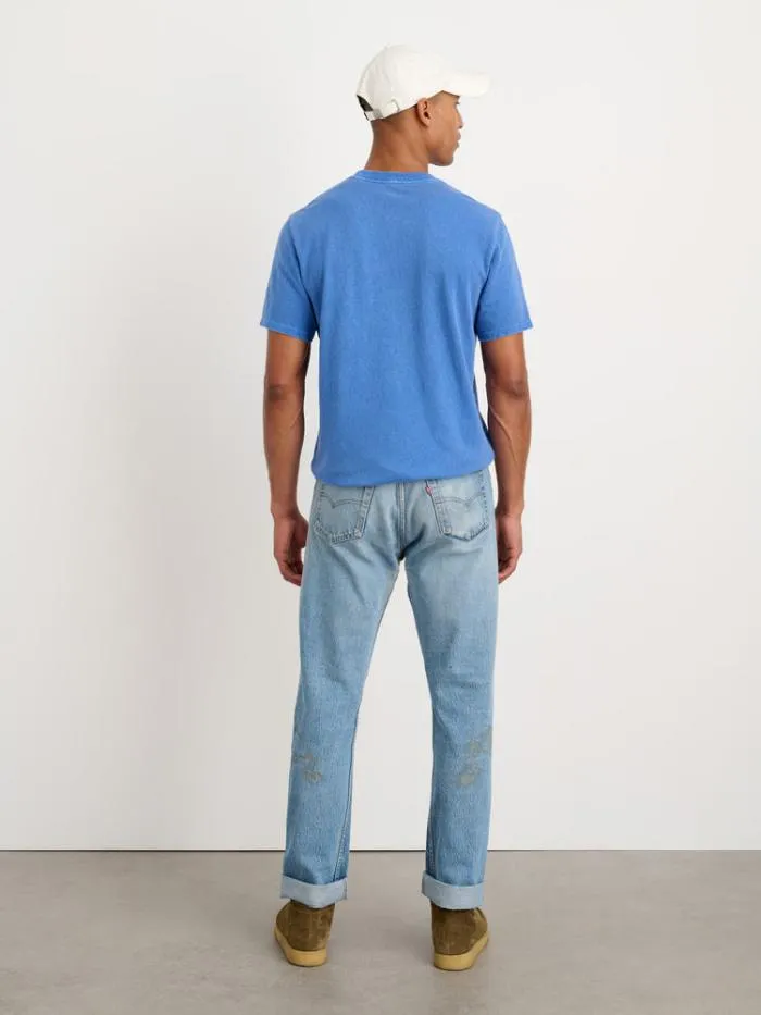 Alex Mill Tees Polos Vintage Wash Pocket Tee Washed Cobalt 8211 Men