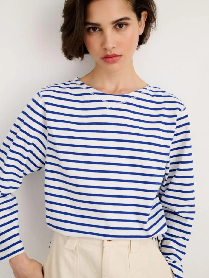Alex Mill Tees Tanks Lakeside Striped Tee Naturalblue 8211 Women