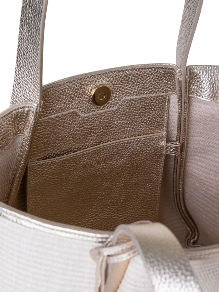 Alex Tote Bag In Raffia And Leather Ecrustucco Met Women Akris Tote Bags