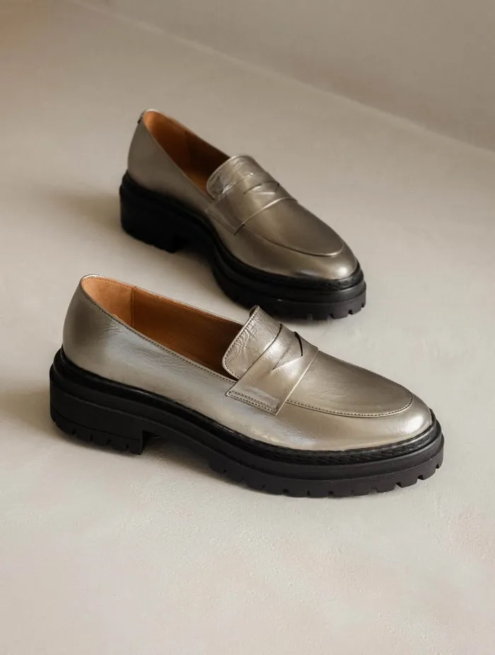 Amalia Cosmic Silver Women Bobbies Loafers and Derbies Amalia Cosmic Silver Women Bobbies Loafers and Derbies