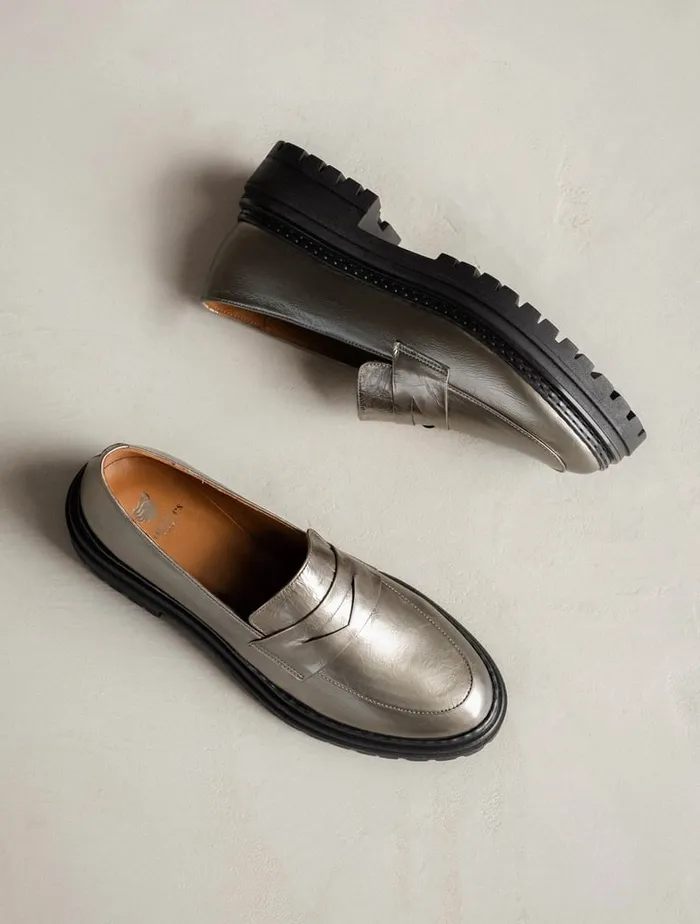 Amalia Cosmic Silver Women Bobbies Loafers and Derbies Amalia Cosmic Silver Women Bobbies Loafers and Derbies
