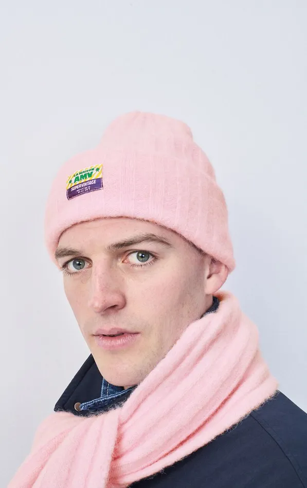 American Vintage Beanies and Caps WomenMen Beanie Vitow Melange Sugared Almond